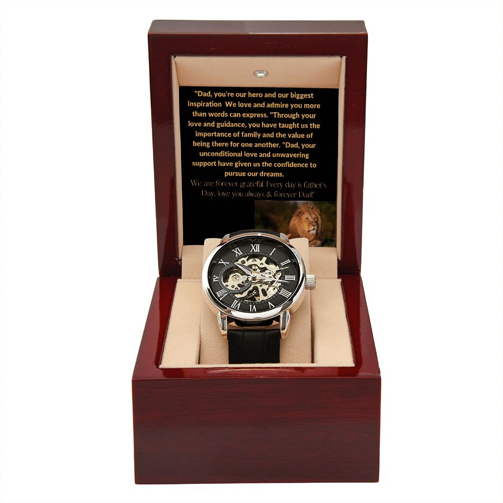 MEN'S OPEN FACE WATCH SMOOTH & STYLISH GREAT FOR ANY OCCASION FATHER'S DAY, BIRTHDAY,JUST BECAUSE I LOVE YOU