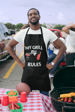MY GRILL MY RULES APRON