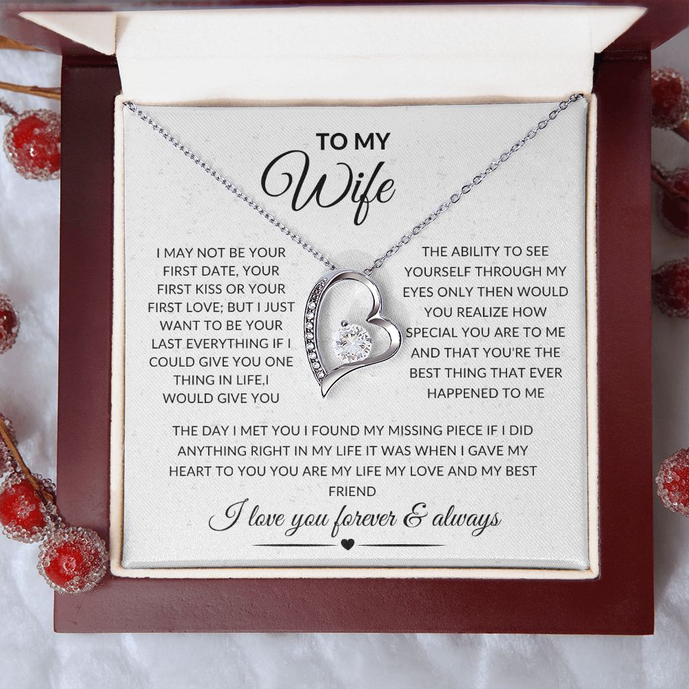 TO MY WIFE/FOREVER NECKLACE WHITE