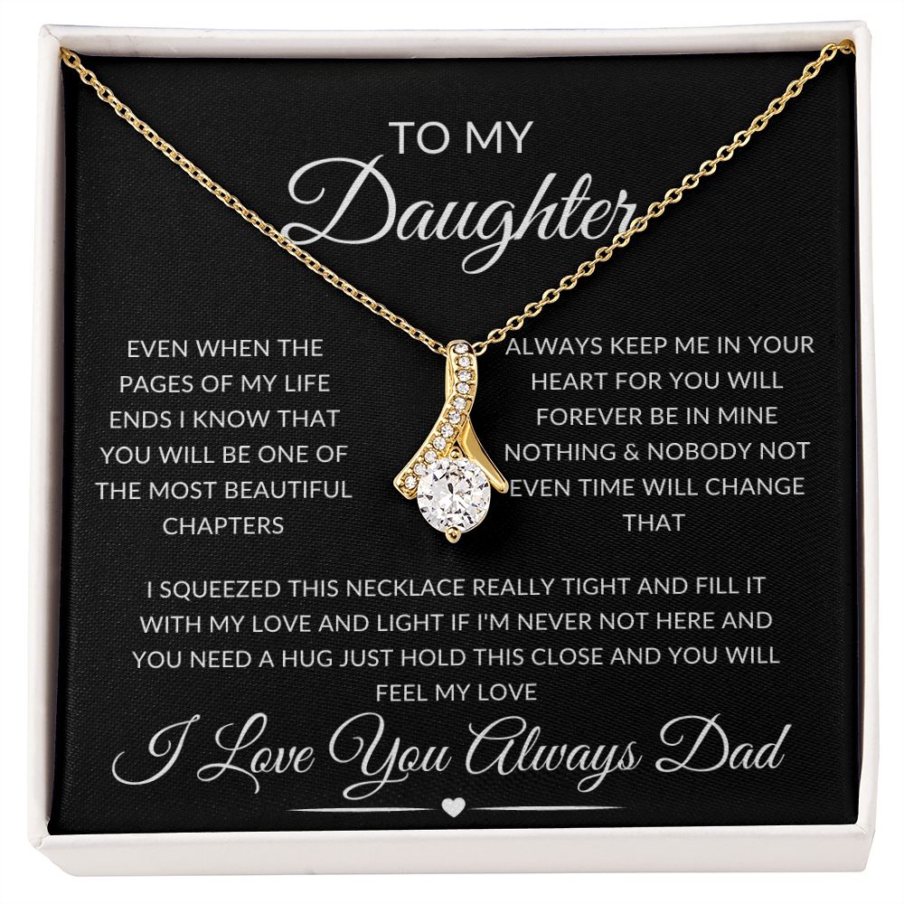 TO MY DAUGHTER/ALLURING NECKLACE BLACK DAD