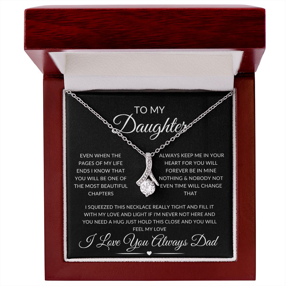 TO MY DAUGHTER/ALLURING NECKLACE BLACK DAD