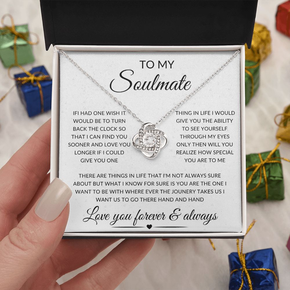 TO MY SOULMATE/LOVE KNOT NECKLACE