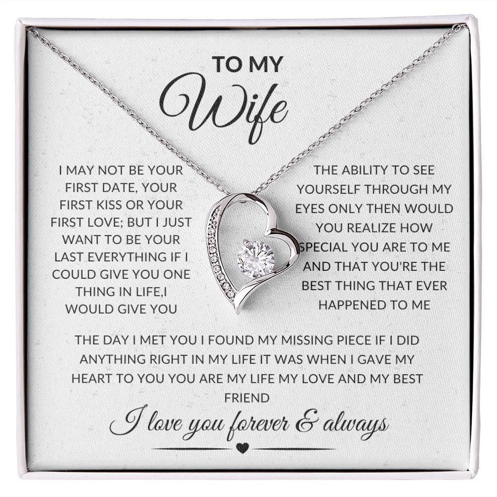 TO MY WIFE/FOREVER NECKLACE WHITE